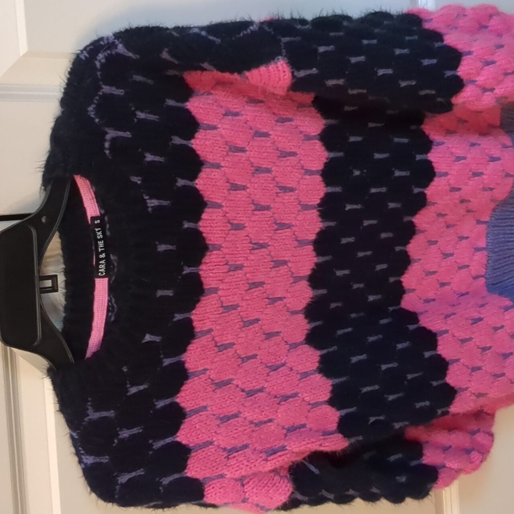 Cara & The Sky Marissa Stripe Bubble Stitch Jumper View 4
